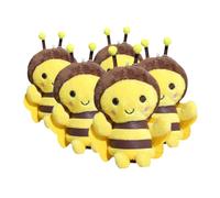 OSALADI 5pièces Porte-clés Peluche Abeille Mignonne Pendentif Animal Peluche Décoration Suspendue Pour Sac à Dos Lot
