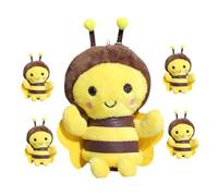 OSALADI 5pièces Porte-clés Peluche Abeille Pendentifs Peluche Animaux Lot De Clés Décoration Suspendue Pour Sacs Et Accessoires