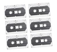 OSALADI 6 Pièces Bande Vierge magnétophone à Cassettes Cassette vocale Support de Cassette Taping Cassette Audio Cassettes Vierges enregistrables Cassette Vierge de 30 Minutes Plastique
