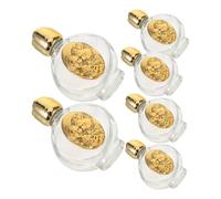 OSALADI 6 pièces Bouteilles de Parfum Verre avec Couvercle Rose de Flacons pour Eau Bénite Contenants Rechargeables pour Huiles Essentielles pour Voyage