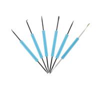 OSALADI 6 pièces Kit de Soudage Outils Auxiliaires Montage Pcb Double Face Bleu Ciel Outil Aide Soudure pour Réparation Électronique Grattage Crochet Brosse et Découpe