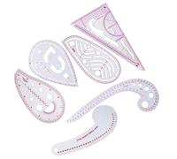 OSALADI 6 pièces Lot de Règles Plastique Transparent pour Couture Règles de Quilting avec Design Creux Accessoires Pratiques pour Travaux de Couture et Broderie