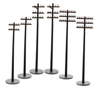 OSALADI 6 Pièces Mini Poteau Téléphonique Z Table De Sable Trousse Micro Poteaux Télégraphiques Modèles De Poteaux Télégraphiques en Plastique Faux Modèles De Poteaux Télégraphiques Abdos
