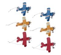 OSALADI 6 Pièces Modèle Avion Métal Vintage Décoration Rétro Fer Forgé Avion Simulation pour Bureau et Cadeau Garçon Fille Adultes