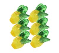 OSALADI 6 Pièces Ornements de pendentif d'ananas petit nombre clé charmes de bracelet Charmes de bijoux breloques mignonnes pour la fabrication de bijoux Un verre Yellow