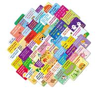OSALADI 60 Pièces Cartes Lunchbox pour Garçon Fille Questions Jeu Educatif Couleurs Attrayantes Accessoires Déjeuner Garçons Filles