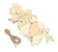 OSALADI 60 pièces Lot de Découpes pour Pâques Formes de Lapin et Disques Naturel pour DIY Décorations à Peindre Ornements Suspendus pour Fête et Maison