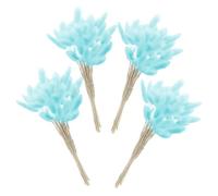 OSALADI 60 Queues de Lapin Séchées Naturelles, Herbe à Queue de Lapin Bleu Clair, Décoration Mariage et Maison, Bouquet Séché DIY, Plantes Séchées pour Jardin et Fête