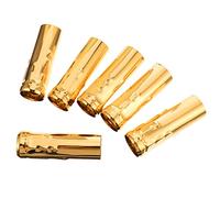 OSALADI 6Pcs Douille Couvre Fer Haut Couvercle de Bougie Manchons D'égouttement Base de Candélabre Lustre Luminaire Kit de Douille pour E14 Bougie 25X80mm Doré