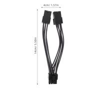 OSALADI 6pièces Câble Alimentation pour Carte Graphique Câble Pcie Broches vers Broches Répartiteur Y Adaptateur Alimentation pour Gpu Rallonge de Pcie