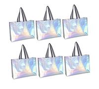 OSALADI 6pièces Sacs Réutilisables Non Tissé avec Film Sacs à Main Portables pour Course Et Cadeaux Résistants Et Pratiques Format Moyen