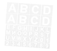 OSALADI 72 Pièces Lot de Pochoirs Lettres et Chiffres Plastiques Réutilisables pour Peinture Murale Décoration Artisanale Alignement Facile et Durables