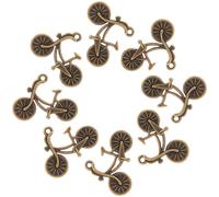 OSALADI 8 Pièces Charmes De Vélo Charme De Vélo Accessoires Vélo Accessoires De Vélo Breloque Pendentif Vélo Pendentif Charme Décoration Clé Charmes De Fabrication Alliage De Zinc Doré
