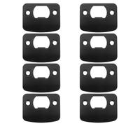 OSALADI 8 Pièces Gâche Extérieure, Pièces de Rechange pour Serrure de Porte, Acier Inoxydable Noir, avec Vis, Plaque de Sécurité Réglable, pour Porte D'entrée, Usage Domestique