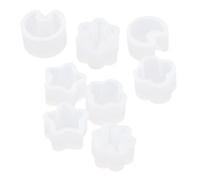 OSALADI 8 pièces Moules Silicone Résine pour Boucles Oreilles Moules Époxy Flexibles Formes Étoile Lune Fleur et Flocon Durable et Au Déchirement pour Artisanat Bijoux DIY