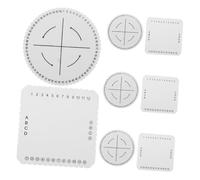 OSALADI 8 Pièces Set de Disques Kumihimo Mousse Douce Rond et Carré Outils de pour Bracelets DIY Support Portable pour Cordon Perlé et Macramé