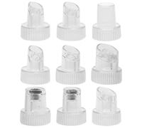 OSALADI 9 Embouts de Rechange Petit Bulles en Plastique pour Appareils de Soin du Visage à Oxygène et Eau Kit 9 Pièces Accessoires D’Aspiration Faciale pour Nettoyage des Pores et Soins
