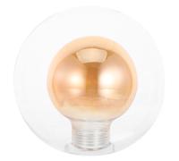 OSALADI Abat-Jour Boule Transparent Double Couche Globe En Verre Rond Pour Lampe G9 Couvre-Lampe Décoratif 10.00 cm Remplacement Pour Salon Salle De Bain Et Chambre