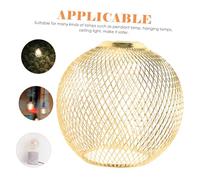 OSALADI Abat Jour Doré pour Suspension Design Creux Vintage Adapté pour Lustres et Lampes Plafonnier Ambiance Chaleureuse et Décor Industrielle