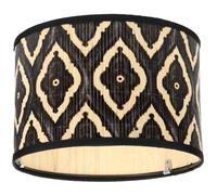 OSALADI Abat-jour en bambou pour salon Décoration légère Abat-jour Lampe de table Chambre à coucher Couvercle lumineux 11,81 x 11,81 x 7,87 cm Motif attrayant Protection contre la poussière et les
