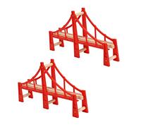 OSALADI Accessoires de Train Miniatures en 2 Ponts de Ferrée Jouets pour Garçon et Filles Construction Facile d'anniversaire Modèle de Ponts pour de Jeu