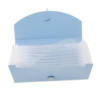 OSALADI accordéon à cordon dossier organisateur de bureau organisateur de classeur portable organisateur de porte-reçu organisateur de fichiers papier Plastique Blue