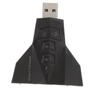 OSALADI Adaptateur Audio Externe USB 7.1 Canaux 3D Stéréo, Compatible Systèmes D'exploitation Populaires, sans Pilote ni Alimentation, Double Sortie Audio et Double Entrée Micro