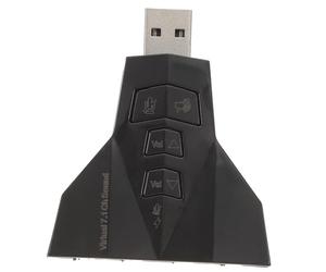 OSALADI Adaptateur Audio Externe USB 7.1 Canaux 3D Stéréo, Compatible Systèmes D'exploitation Populaires, sans Pilote ni Alimentation, Double Sortie Audio et Double Entrée Micro
