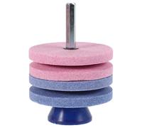 OSALADI Affûteuse de Tondeuse à Gazon à Turbine Éolienne Double Couche, Tête d'Affûtage Résistante à L'Usure pour Entretien des Accessoires de Tonte et Outils de Jardin