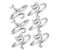 OSALADI Anneaux de Crochet de Chat Accessoires de Tricot Réglables Supports de Guidage de Fil Matériau en Zinc pour Tricoter avec Style 1 Ensemble avec Boîte