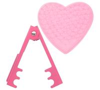 OSALADI Arrache-épines de Fleurs en Plastique et Fer, Outil pour enlever Feuilles de Rosier, Forme cœur, Ensemble 1 Set, adapté pour Bricolage Maison et tiges de Roses
