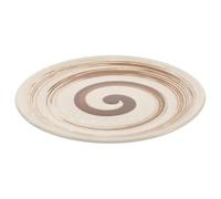 OSALADI Assiette en Céramique 6 Pouces Mat Motif Spirale Relief, Plateau de Présentation Alimentaire Multifonction, Vaisselle à Dessert et Amuse-gueules pour Maison et Restauration