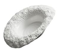 OSALADI Assiette en Céramique Creuse 10 Pouces Motif Roche Forme Chapeau, Assiette à Pâtes Profonde pour Maison et Restaurant, Vaisselle Multifonction pour Salade et Soupe