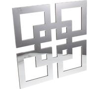 OSALADI Autocollants Muraux En Bois Tenture Murale Géométrique Miroir Décoratif Moderne Décor De Mur De Ferme Autocollant De Toile De Fond De Canapé Maison Bureau Tilleul Art Du Bois