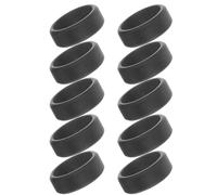 OSALADI Bagues en Silicone pour Hommes, 10 Pièces, Anneaux Souples Noirs | Silicone Lisse, Faciles à Nettoyer, Maintien Antidérapant, pour Sports de Balle, Extérieur