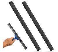 OSALADI Bande de Raclette en Caoutchouc 2 Pièces 35 CM Noir Insert de Remplacement pour Raclette à Verre Recharge Solide pour Nettoyage Fenêtres et Surfaces Vitrées