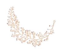OSALADI Bandeau Cheveux Perles Élégant en Cuivre et Cristal, Accessoire Cheveux Mariage Délicat pour Dames et Filles, Orné de Perles pour Habiller Tenue de Fête