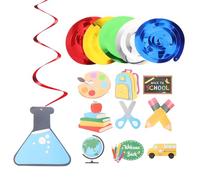 OSALADI Banderole Spirale de Rentrée Scolaire « Bienvenue » à Suspendre Décoration Légère et Compacte pour Salle de Classe Porte ou Maison Ensemble 1 Pièce Guirlande Fête Accessoires