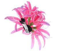 OSALADI Barrette à Cheveux Fantaisie Fleur Rose Fuchsia Taille Moyenne Pince à Cheveux Pour Filles Accessoire Coiffure Fête Quotidien