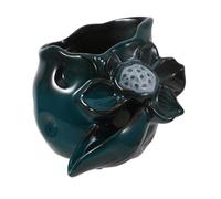 OSALADI Bec de Fontaine en Céramique pour Bassin, Sortie d'eau Cascade Décoration Extérieure, Pièce de Rechange Vert Paon Lotus, Accessoire Jardin Étang, Système Circulation d'eau