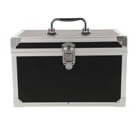 OSALADI Boîte à Outils Multifonctionnelle Noire Grosse Taille 30x18x19 Cm en Alliage D’Aluminium, Organisateur Étanche Doublure Résistante, Mallette de Rangement pour Accessoires et