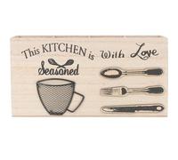 OSALADI Boîte à Ustensiles en Bois Compartimentée 30X15X8 CM Organiseur Multifonction pour Couverts Cuisine Porte-Ustensiles de Comptoir Pratique et Stable Rangement Sécurisé pour