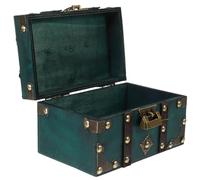 OSALADI Boîte au Trésor en Bois Rétro, Grand Format, Style Vintage | Métal Discret, Aspect Rustique, Légère et Portable, Usage Rangement Divers, Design Élégant