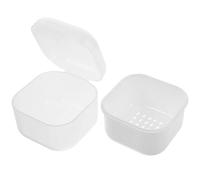 OSALADI Boîte de Nettoyage pour Outils de Manucure Réutilisables, Bac de Trempage Blanc pour Embouts de Ponceuse à Ongles, Plateau Filtrant Multifonction pour Nail Art à Usage