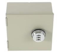 OSALADI Boîte de Prise Sécurisée à Code Rotatif 86 Type en Métal Beige Protection Étanche pour Prises Électriques Intérieur Extérieur Coffret Robuste Anti-Effraction Verrouillage sans