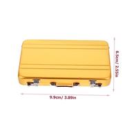 OSALADI Boîte de Rangement pour Cartes Rigide Mini Mallette Portable Fermeture Sécurisée Capacité pour Cartes de Visite Organisateur Pratique et Compact Couleur Or