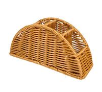 OSALADI Boîte De Rangement Pour Télécommande Imitation Panier De Rotin Porte-télécommande Tv Paniers De Salle De Bain Brown