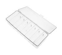 OSALADI Boîte De Rangement Transparente Organiseur De Câbles Organiseur De Fiches Porte-Cartes Étui pour Cartes À Jouer Conteneur en Plastique avec Séparateurs Étui pour Cartes À