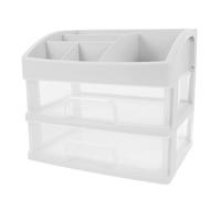 OSALADI Boîte De Rangement Transparente Pour Maquillage Organisateur Pratique Compartiments Pour Cosmétiques Et Ordonnance
