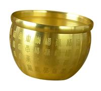 OSALADI Bol Amulette en Cuivre de 75 CM Bassin à Trésors Décoratif Maison Bureau Bol à Argenté en Laiton Décoration Feng Shui pour Richesse et Prospérité